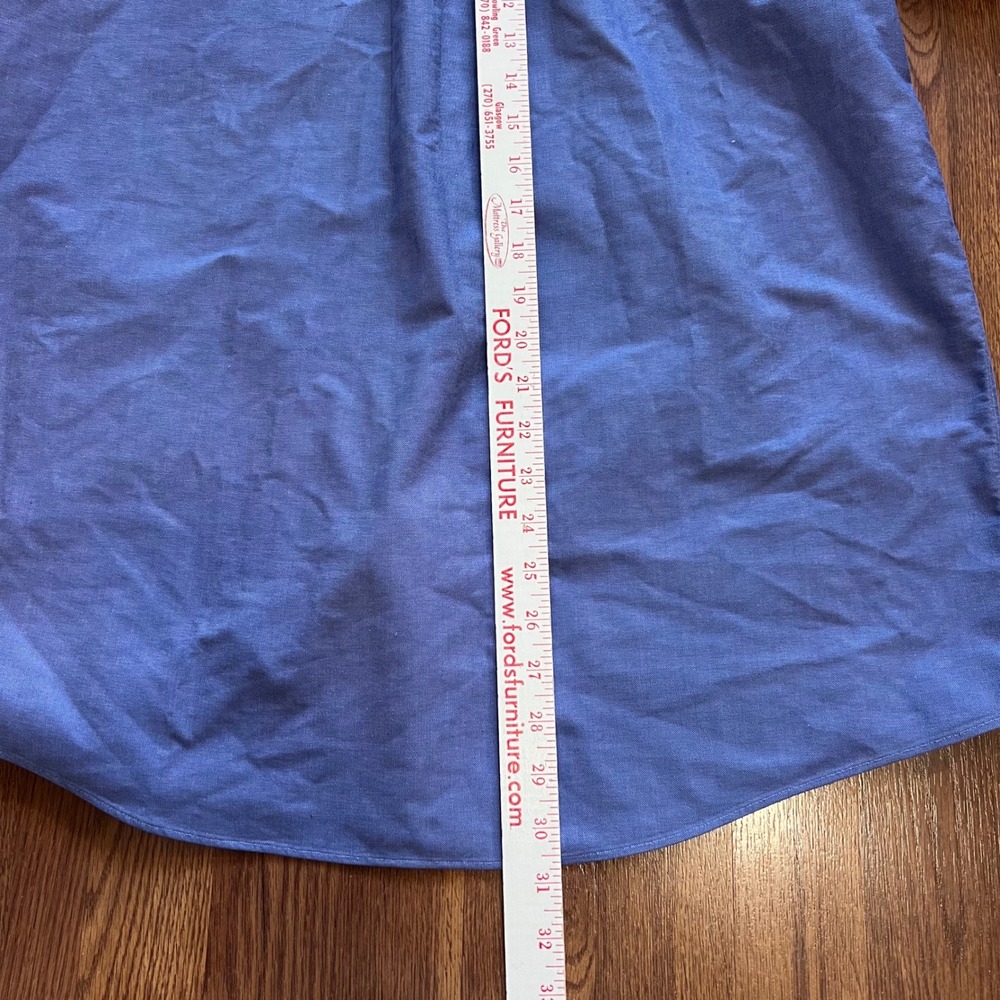 LL Bean Men's shirt 16 35 Blue LS wrinkle Resistant Button Down Long Sleeve‎ - Picture 12 of 14
